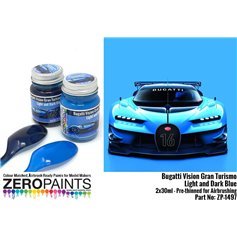 Zero Paints 1497 BUGATTI VISION GRAN TURISMO - LIGHT AND DARK BLUE - 2x30ml