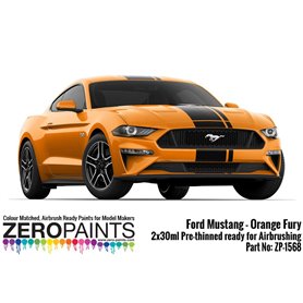 Zero Paints 1568 Ford Mustang 2019 Orange Fury 2x3
