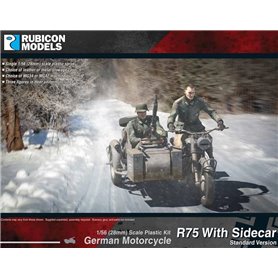 Rubicon Models 1:56 German Motorcycle R75 with Sidecar (ETO)
