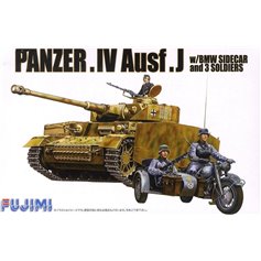 Fujimi 1:76 Pz.Kpfw.IV Ausf.J + BMW SIDECAR AND 3 SOLDIERS 