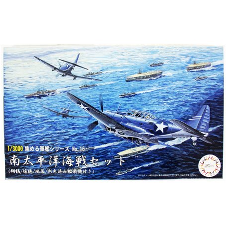 Fujimi 401522 1/3000 Battle of the Santa Cruz Islands Set Painted Navalised Aircraft
