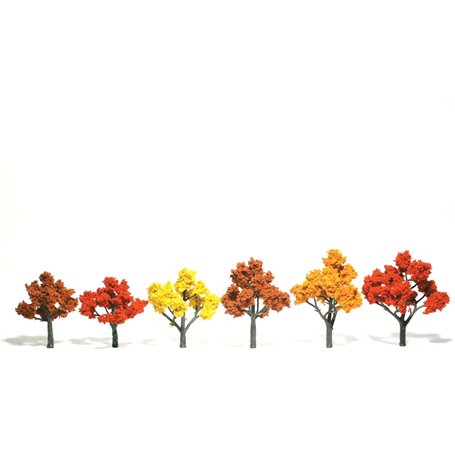 Woodland WTR1541 3-5" Fall Mix Trees 6/Pkg