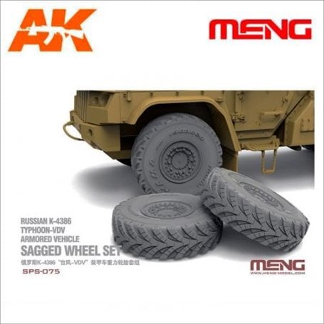 Meng SPS-075 Sagged Wheel Set for Russian K-4386 Typhoon-VDV Armored Vehicle