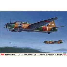 Hasegawa 02326 Mitsubishi G4M1 Type 1 Attack Bomber Model 11 `Sea Battle off Malaya`