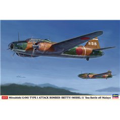 Hasegawa 1:72 Mitsubishi G4M1 (Betty) Type 1 Model 11 - SEA BATTLE OFF MALAYA - LIMITED EDITION