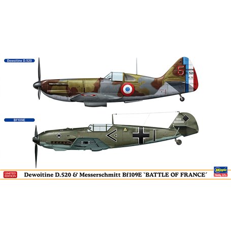 Hasegawa 02332 Dewoitine D.520 & Messerschmitt Bf109E Battle of France