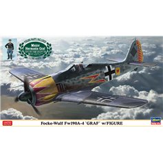 Hasegawa 1:48 Focke Wulf Fw-190 A-4 + MAJOR HERMANN GRAF FIGURE - LIMITED EDITION