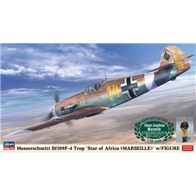 Hasegawa 07491 Messerschmitt Bf109F-4 Trop Stern von Afrika Hans-Joachim Marseille w/Figure