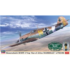 Hasegawa 1:48 Messerschmitt Bf-109 F-4 Trop + HANS-JOACHIM MARSEILLE FIGURE - LIMITED EDITION