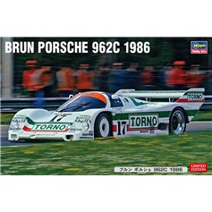 Hasegawa 1:24 Brun Porsche 962C 1986 - LIMITED EDITION