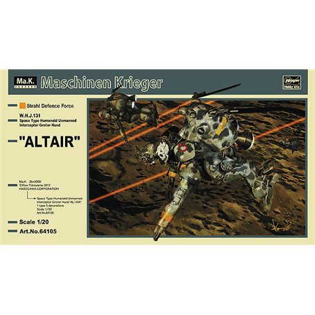 Hasegawa 64105 Altair W.H.J.131 Space Type Humanoid Unmanned Interceptor GroBer Hund