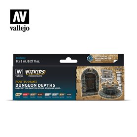 Vallejo Wizkids Zestaw Premium 8 farb - Dungeon Dephts