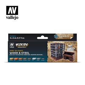 Vallejo Wizkids Zestaw Premium 8 farb - Wood & Steel