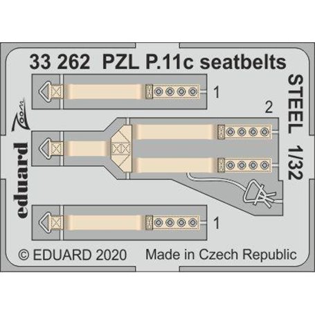 Eduard 1:32 PZL P.11c seatbelts STEEL 