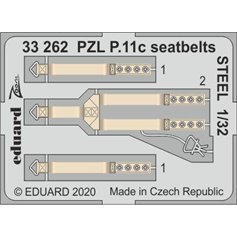 Eduard 1:32 Pasy bezpieczeństwa STEEL do PZL P.11c dla IBG