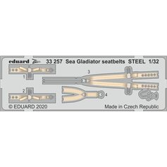 Eduard 1:32 Seatbelts STEEL for Gloster Sea Gladiator - ICM 