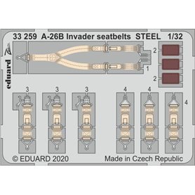 Eduard 1:32 A-26B Invader seatbelts STEEL 