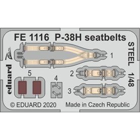 Eduard 1:48 P-38H seatbelts STEEL dla TAMIYA