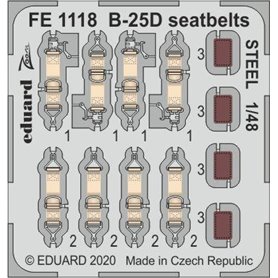 Eduard 1:48 B-25D seatbelts STEEL dla REVELL