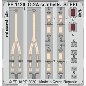 Eduard 1:48 O-2A seatbelts STEEL dla ICM