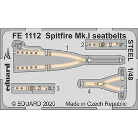 Eduard 1:48 Spitfire Mk.I seatbelts STEEL dla EDUARD