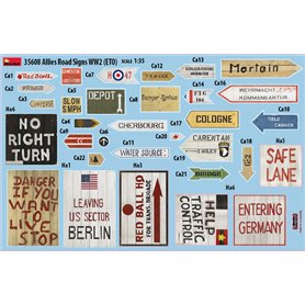 Mini Art 1:35 ALLIED ROAD SIGNS WWII - EUROPE THEATRE OF OPERATIONS