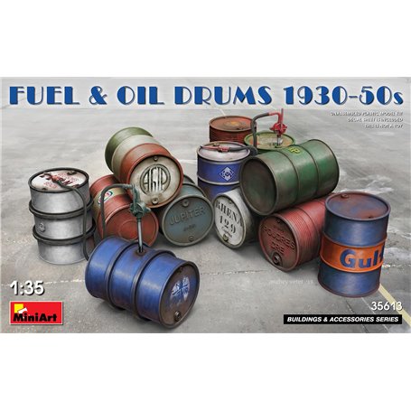 Mini Art 35613 Fuel & Oil Drums 1930-50s