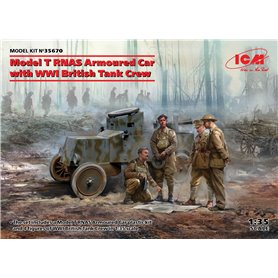 ICM 35670 Model T RNAS Armoured Car with WWI British Tank crew