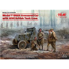 ICM 1:35 Model T RNAS - ARMOURED CAR W/WWI BRITISH TANK CREW 