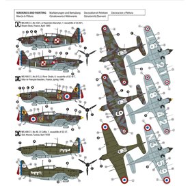 Hobby 2000 72031 Morane-Saulnier MS.406 1939-40 - Hasegawa+Cartoraf+Mask - EAN 5903002057315                       