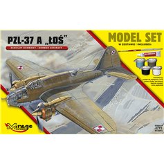 Mirage 1:72 PZL.37A Los - MODEL SET - w/paints 