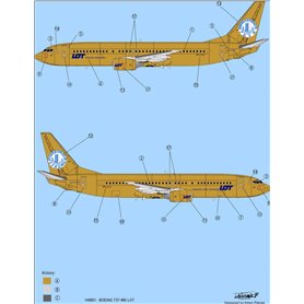 Big Model Vinci 1:144 Kalkomanie do Boeing 737-400 WSPÓLNA SPRAWA