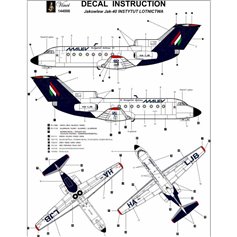 Big Model Vinci 1:144 Kalkomanie do Yakovlev Yak-40 MALEV