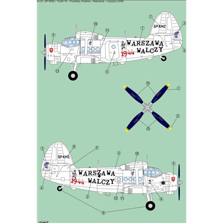 Big Model Vinci 72001 Kalkomania An-2 "Warszawa Walczy" 1/72
