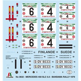 Italeri 3632 1/24 Mercedes 450SLC Rally Bandama