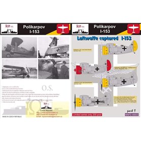 ROP o.s. MNFDL48003 1:48 Polikarpov I-153 - Luftwaffe captured I-153