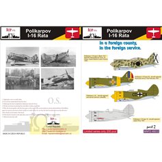 Ropos 1:48 Kalkomanie do Polikarpov I-16 Rata - IN FOREIGN COUNTRY, IN FOREIGN SERVICE