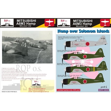 ROP o.s. MNFDL48020 1:48 Mitsubishi A6M3 Hamp Model 32 - Hamp over Solomon Islands