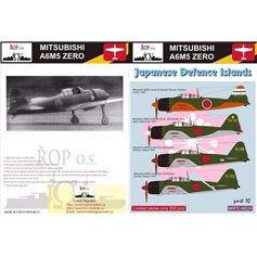 Ropos 1:48 Kalkomanie do Mitsubishi A6M5 Zero Model 52 - JAPANESE DEFENCE ISLANDS