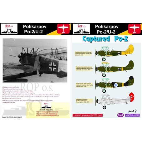 ROP o.s. MNFDL48046 1:48 Polikarpov Po-2/U-2 - Captured PO-2