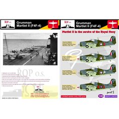 Ropos 1:48 Kalkomanie do Grumman Martlet II (F4F-4) - MARTLET II IN THE SERVICE OF THE ROYAL NAVY