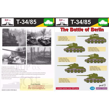 ROP o.s. MNFDT35025 1:35 T-34/85 - The Battle of Berlin