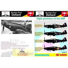 Ropos 1:72 Kalkomanie do Boulton Paul Defiant - NIGHT PREDATORS OF THE RAF