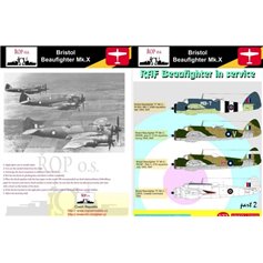 Ropos 1:72 Kalkomanie do Bristol Beaufighter Mk.X - RAF BEAUFIGHETR IN SERVICE