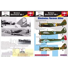 Ropos 1:72 Kalkomanie do Bristol Blenheim Mk.I - BLENHAIMS GERMAN ALLIES