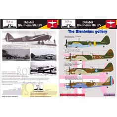 Ropos 1:72 Kalkomanie do Bristol Blenheim Mk.I / Mk.IV - THE BLENHAIM GALLERY
