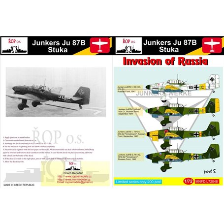 ROP o.s. MNFDL72048 1:72 Junkers Ju 87B Stuka - Invasion of Russia