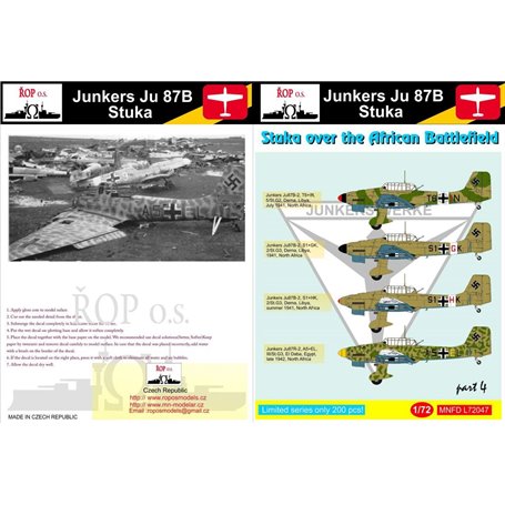 ROP o.s. MNFDL72047 1:72 Junkers Ju 87B Stuka - Stukas over the African Battlefield