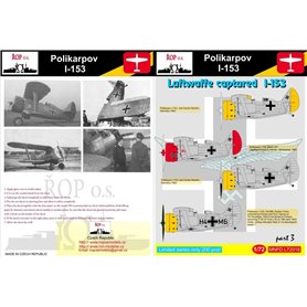 ROP o.s. MNFDL72018 1:72 Polikarpov I-153 - Luftwaffe captured I-153