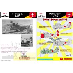 Ropos 1:72 Kalkomanie do Polikarpov I-153 - STALIN'S FALCONS ON I-153